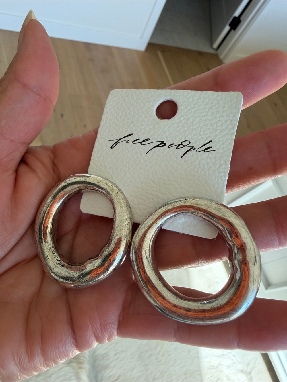 Free People Distressed Hoop Earrings